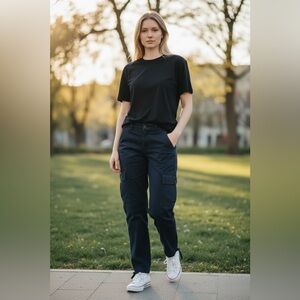 Women's Navy Cargo Pants